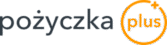 Logo pożyczka plus - szary napis pożyczka oraz pomarańczowy napis plus w pomarańczowym okręgu